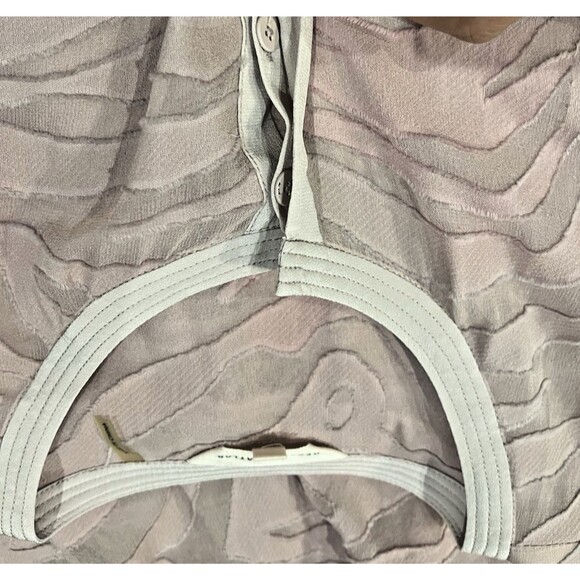 Rebecca Taylor Button Up Blouse Women's Pink Blush Animal Print Silk Sheer Top 2 - Picture 13 of 13